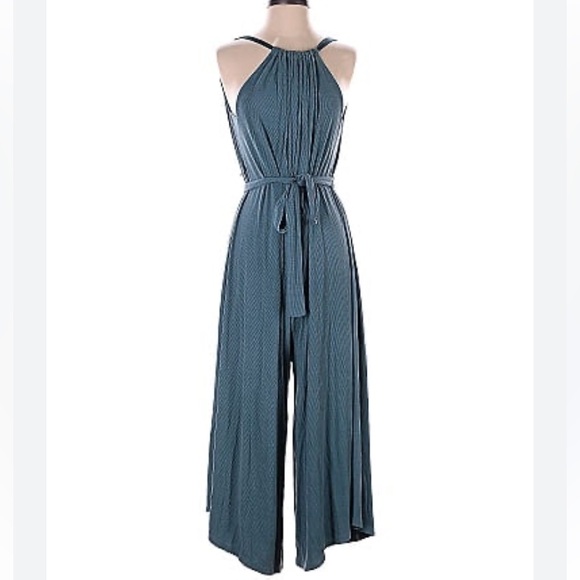 HD In Paris Jumpsuit Jacenta Ribbed Wide Leg Anthropologie Sz S -No Belt - Picture 1 of 10